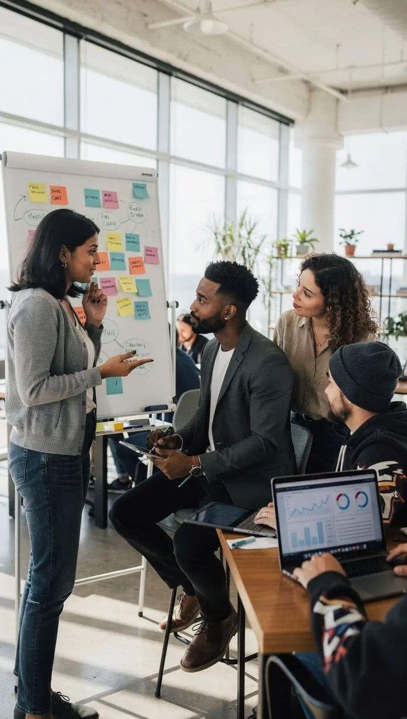 Map highlighting key neighborhoods in a Canadian city with markers for local businesses.